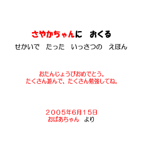 P0 主人公名・メッセージ・日付・贈り主名