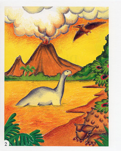 P2 オリジナル絵本「恐竜の国での冒険」挿絵2