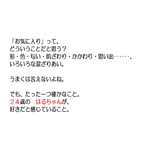 P31 「お気に入り」って、どういうことだと思う？