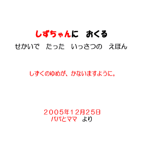 P0 主人公名・メッセージ・日付・贈り主名