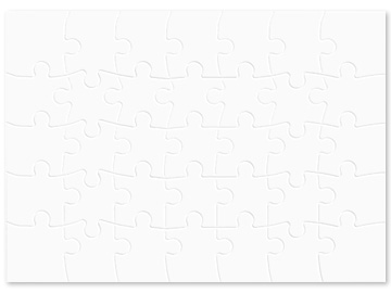 ホワイトパズル デカピース／ハーフサイズのバラ袋入り全形